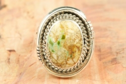 Genuine Boulder Turquoise Sterling Silver Ring
